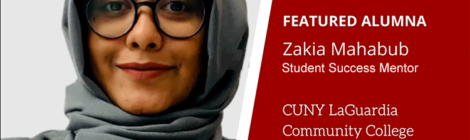 Screenshot of Student Success Mentor Zakia Mahabub's Digication Interview on YouTube