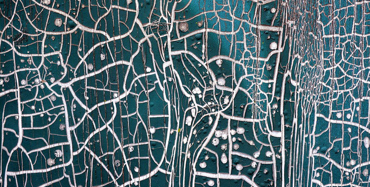 Abstract texture of peeling paint